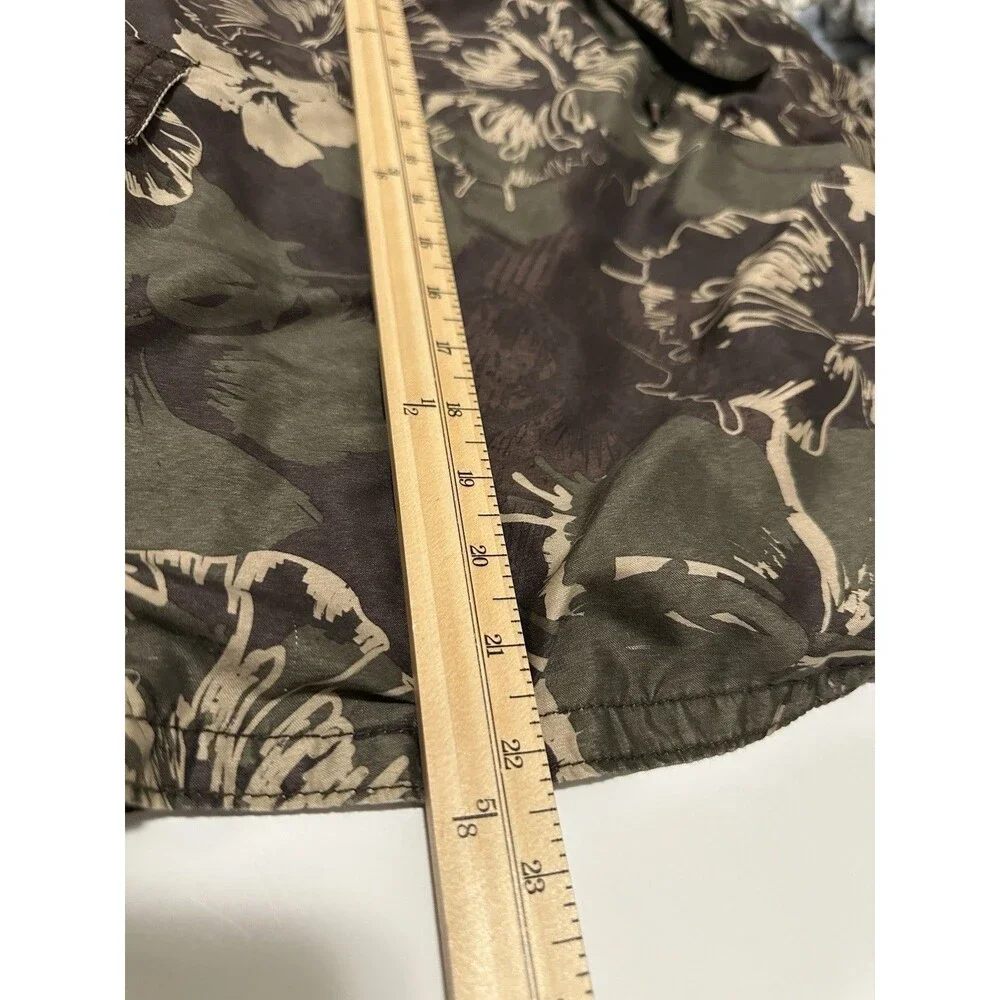 Ocean Pacific Board Shorts Mens 2XL Brown Floral Mesh Lined Surf Swim Trunks